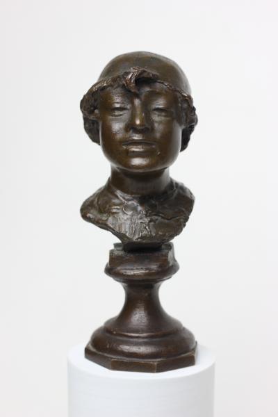 Rocco Milanese Expressionist Miniature Head Bust of Young Man by Rocco Milanese 1900 Italy
