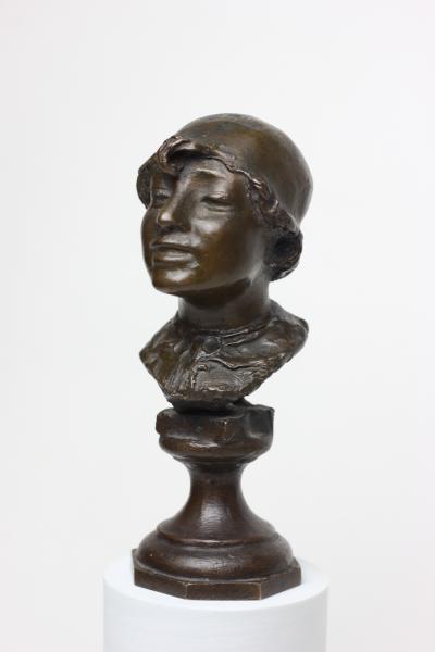 Rocco Milanese Expressionist Miniature Head Bust of Young Man by Rocco Milanese 1900 Italy
