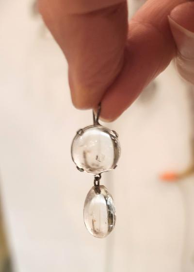 Rock Crystal Drop Earrings