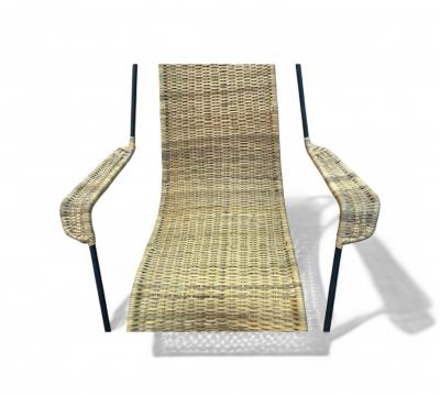 Rocking Chair in Metal Wicker Carlo Hauner 1950s Lot 511