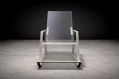 Rocking Chair in Metal and Acrylic Unknown 1970s