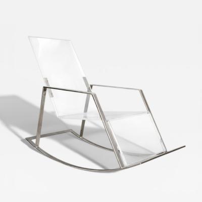 Rocking Chair in Metal and Acrylic Unknown 1970s