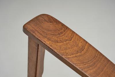 Rocking Chair with Sheepskin Upholstery Europe First half of the 20th Century