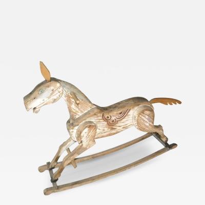 Rocking Horse in Painted Wood