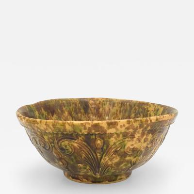 Rockingham Tortoise Glazed Bowl England 19th century