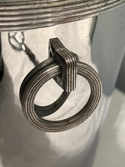 Rockwell Kent RARE PAIR OF ART DECO CHROME ICE BUCKETS BY ROCKWELL KENT