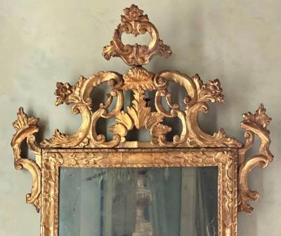 Rococo Gilt Mercury Mirror from Lucca Italy