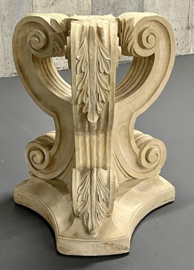 Rococo Glass Top Center Dining Card Table Mid Century Modern Style