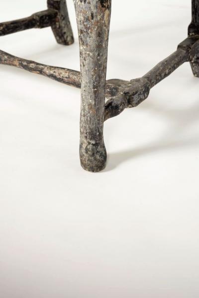 Rococo Painted Swedish Armchair