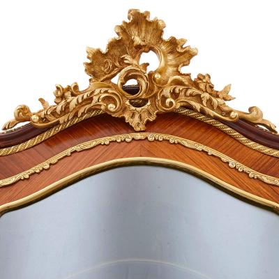 Rococo style gilt bronze and Vernis Martin vitrine cabinet