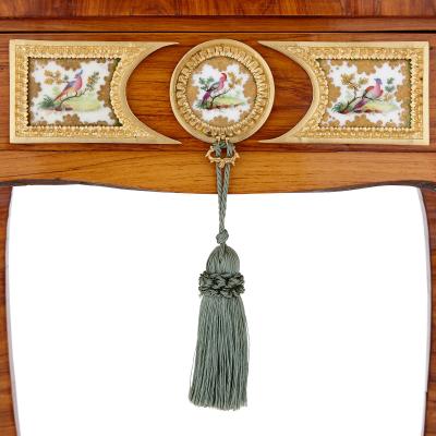 Rococo style side table with porcelain plaques