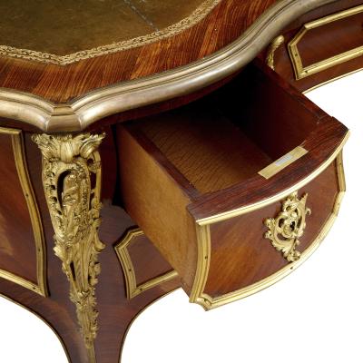 Rococo style writing desk mounted with gilt bronze