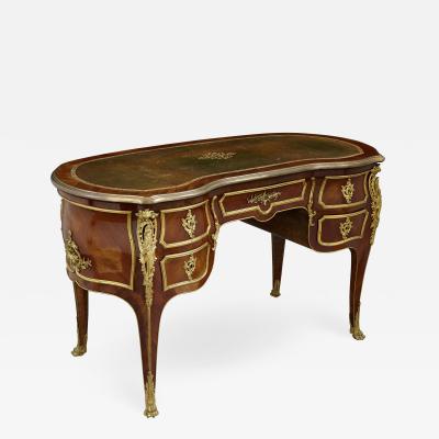 Rococo style writing desk mounted with gilt bronze