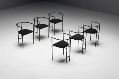 Rodney Kinsman Postmodern Tokyo Armchairs by Rodney Kinsman for Bieffeplast Italy 1980s