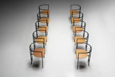 Rodney Kinsman Postmodern Tokyo Armchairs by Rodney Kinsman for Bieffeplast Italy 1980s