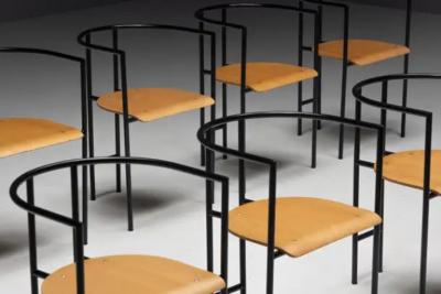 Rodney Kinsman Postmodern Tokyo Armchairs by Rodney Kinsman for Bieffeplast Italy 1980s