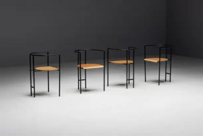 Rodney Kinsman Postmodern Tokyo Armchairs by Rodney Kinsman for Bieffeplast Italy 1980s