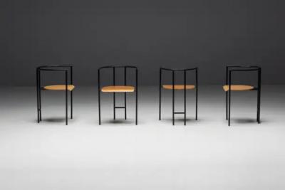 Rodney Kinsman Postmodern Tokyo Armchairs by Rodney Kinsman for Bieffeplast Italy 1980s