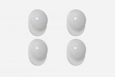 Rodolfo Bonetto Rodolfo Bonetto Tortue sconce opaline Murano glass Italy 1970s