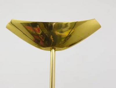 Rodolfo Dordoni Postmodern Brass Wood Uplight Floor Lamp Italy 1980s