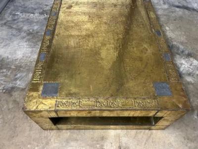 Rodolfo Dubarry Brass Clad Coffee Table By Rodolfo Dubarry