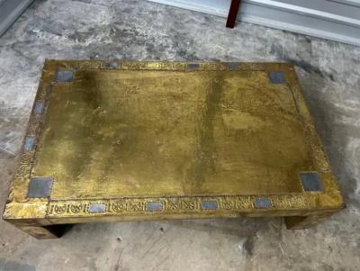 Rodolfo Dubarry Brass Clad Coffee Table By Rodolfo Dubarry