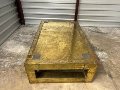 Rodolfo Dubarry Brass Clad Coffee Table By Rodolfo Dubarry