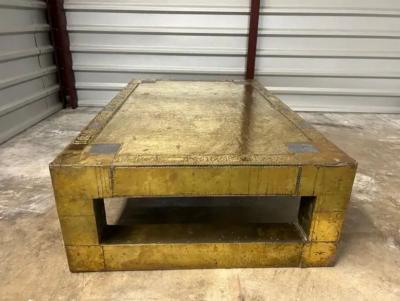 Rodolfo Dubarry Brass Clad Coffee Table By Rodolfo Dubarry