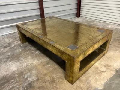 Rodolfo Dubarry Brass Clad Coffee Table By Rodolfo Dubarry