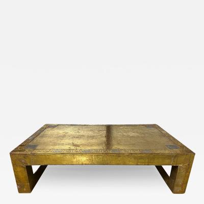 Rodolfo Dubarry Brass Clad Coffee Table By Rodolfo Dubarry