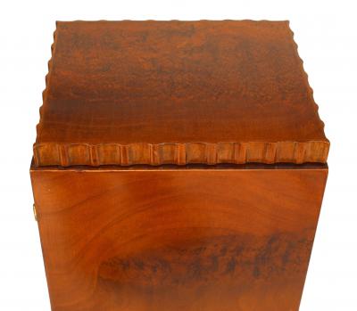 Roger Bal Pair of French Art Deco Veneer Pedestals Cabinets