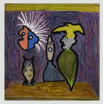 Roger Ballen Untitled 2 Drawing with Winsor and Newton markers and Mitsubishi Posca pens 