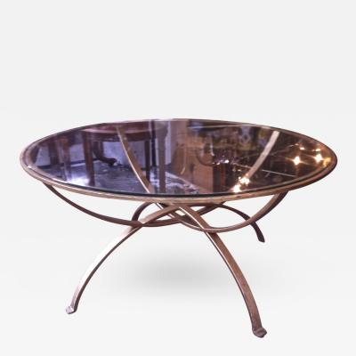 Roger Berthier Roger Berthier Documented 50s Semi Globle Gilt Iron Coffee Table