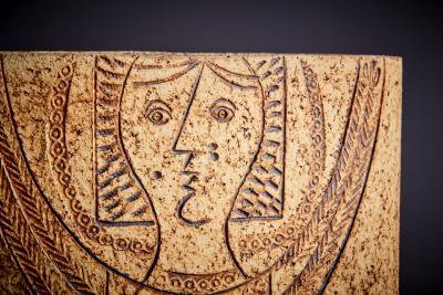 Roger Capron 1 of 2 Ceramic Vases by Roger Capron Jean Derva France 1970s