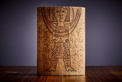 Roger Capron 1 of 2 Ceramic Vases by Roger Capron Jean Derva France 1970s