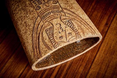 Roger Capron 1 of 2 Ceramic Vases by Roger Capron Jean Derva France 1970s