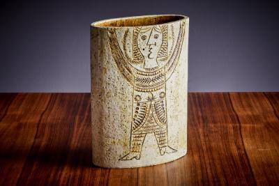 Roger Capron 1 of 2 Ceramic Vases by Roger Capron Jean Derva France 1970s