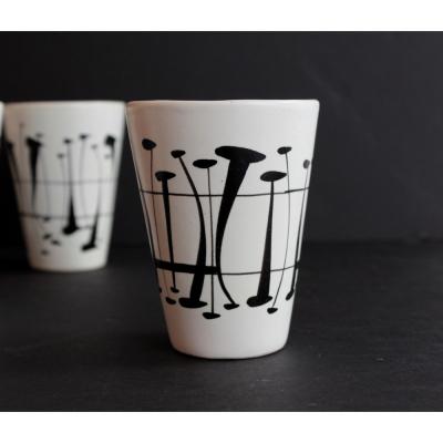 Roger Capron 10 pieces wine set including a wall jug by Roger Capron