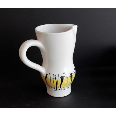 Roger Capron 10 pieces wine set including a wall jug by Roger Capron