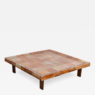 Roger Capron Ceramic Coffee Table Cuvette by Roger Capron Vallauris France 1970s
