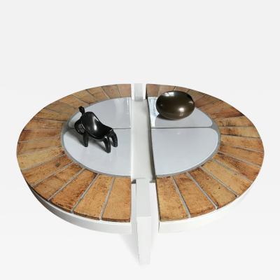 Roger Capron Ceramic Coffee Table Eucalyptus by Roger Capron Vallauris France 1970s