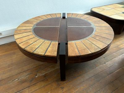 Roger Capron Ceramic Coffee Table Eucalyptus by Roger Capron Vallauris France 1970s