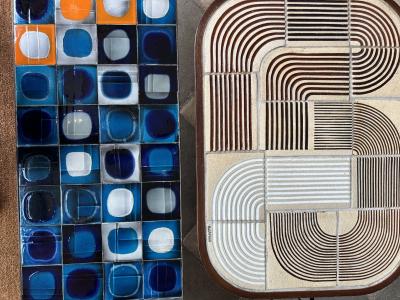 Roger Capron Ceramic Coffee Table Plan te by Roger Capron France 1960s