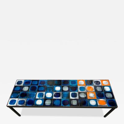 Roger Capron Ceramic Coffee Table Plan te by Roger Capron France 1960s