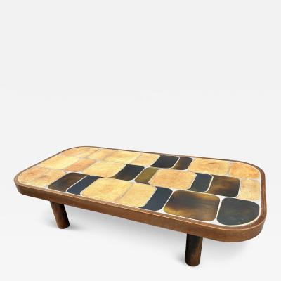 Roger Capron Ceramic Coffee Table by Roger Capron France Circa 1960s