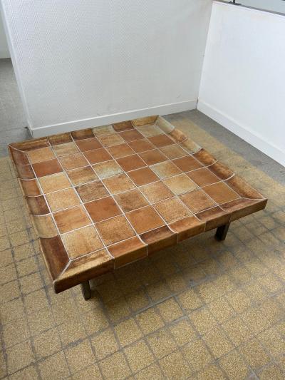 Roger Capron Ceramic Coffee Table by Roger Capron France Circa 1960s