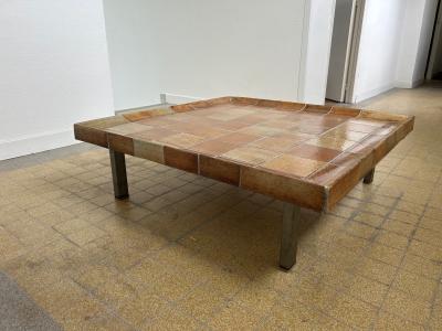 Roger Capron Ceramic Coffee Table by Roger Capron France Circa 1960s