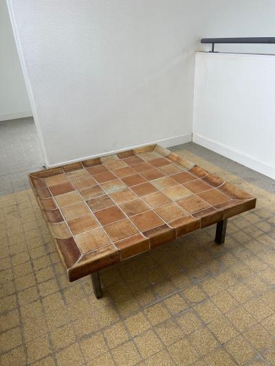 Roger Capron Ceramic Coffee Table by Roger Capron France Circa 1960s