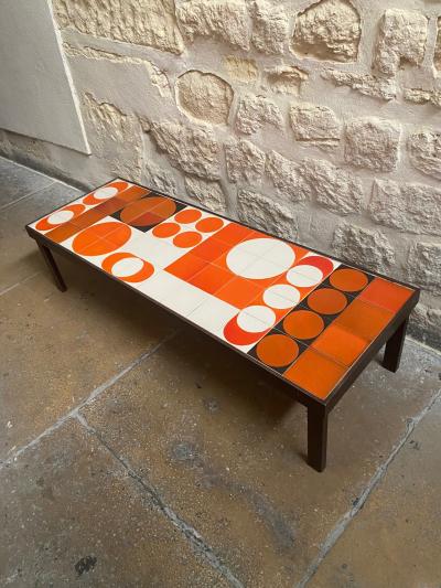 Roger Capron Ceramic Coffee Table by Roger Capron Vallauris France 19 0s