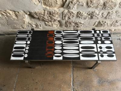 Roger Capron Ceramic Coffee Table by Roger Capron Vallauris France 1960s